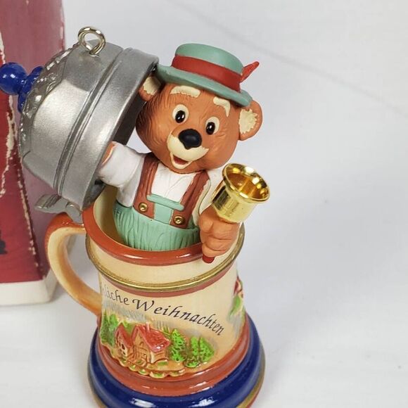 1994 Hallmark Keepsake Ornament “Cheers to You” Bear in Stein – German Holiday M - Picture 2 of 6